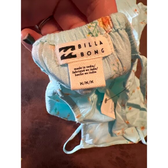 Billabong Heart Breaker Womens Blue Floral Sundress M lightweight Cottage Core - Picture 3 of 9